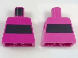 Torso Horizontal Black Stripe Pattern / Dark Pink