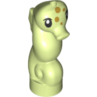 Lego Animal, Seahorse with Black Eyes, Olive Green Spots