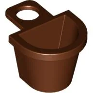 Minifig Neckwear Basket [D Style] / Reddish Brown