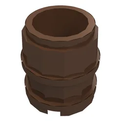 Barrel 2 x 2 x 2 / Brown