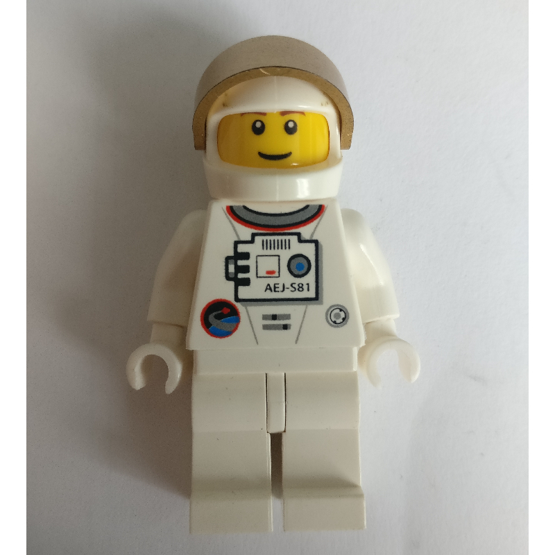 Lego Astronaut - White Torso and Legs, Gold Visor, Male