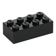 Brick Special 2 x 4 with 3 Axle Holes / Black