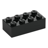 Lego Brick Special 2 x 4 with 3 Axle Holes / Black