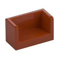 Panel 1 x 2 x 1 with Rounded Corners and 2 Sides / Dark Orange