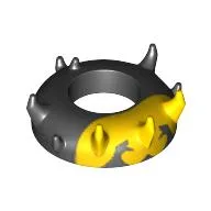 Head Top Zabrak Horns with Yellow Print (Savage Opress) / Black