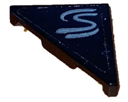 Tile, Modified 2 x 2 Triangular with Stylized Letter S Pattern Model Left Side (Sticker) - Set 75892