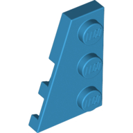 Lego Wedge Plate 3 x 2 Left / Dark Azure