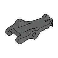 Lego Animal Body Part, Alligator / Crocodile / Dragon Upper Jaw / Dinosaur Tongue / Dark Gray