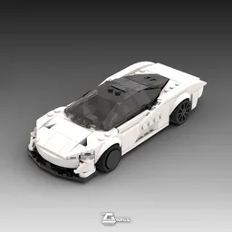 McLaren Speedtail 8stud wide - White