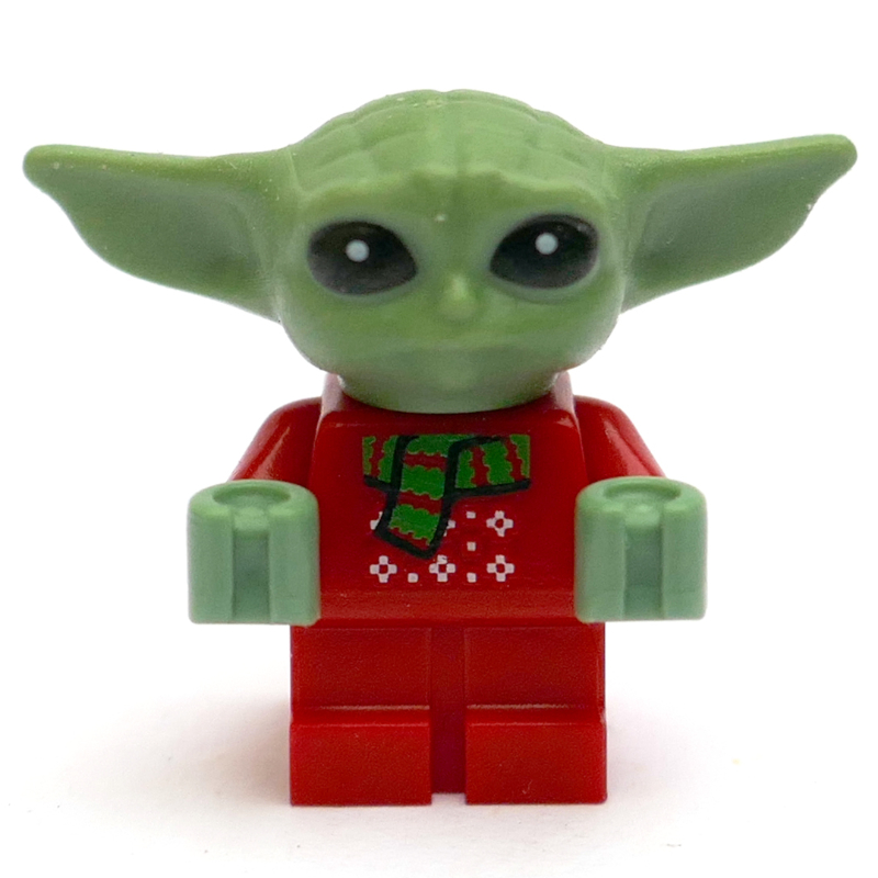 Lego Grogu / The Child (Baby Yoda) in Christmas Outfit