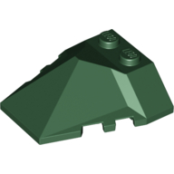 Lego Brick Wedged, Sloped 4 x 4 Pyramid Center / Dark Green