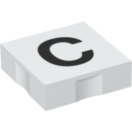Lego Duplo Tile 2 x 2 with Capital 'C' Print