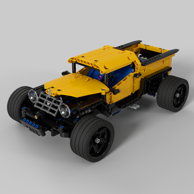 Lego Gravity-powered Hot Rod