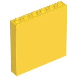 Brick 1 x 6 x 5 / Yellow