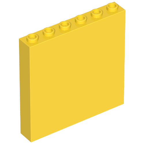 Lego Brick 1 x 6 x 5 / Yellow