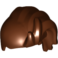 Lego Hair Short, Spiked Front, Parted Left Long / Reddish Brown