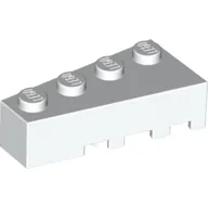 Brick Wedged, Angled 4 x 2 Left / White