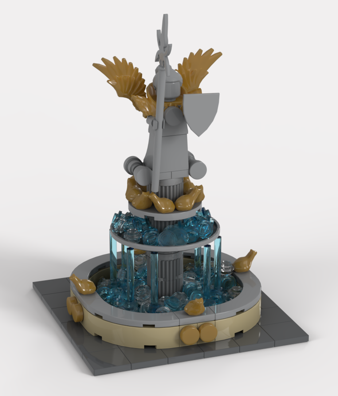 Lego Kissing Frogs Fountain