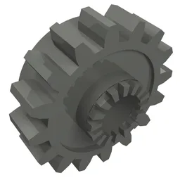 Technic Gear 16 Tooth with Clutch [Toothed] / Dark Bluish Gray