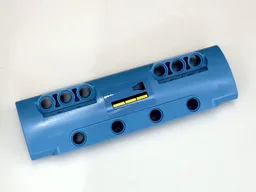 Technic, Panel Curved 11 x 3 with 10 Pin Holes through Panel Surface with 3 Yellow Bars and Black Fade Pattern Side B (Sticker) - Set 42066