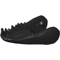 Lego Animal Body Part, Dinosaur, Indoraptor Lower Jaw with Dark Tan Teeth / Black