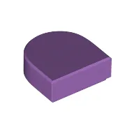 Tile Round 1 x 1 Half Circle / Medium Lavender