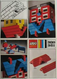 34 sloping profile bricks, including profile peak bricks, Blue