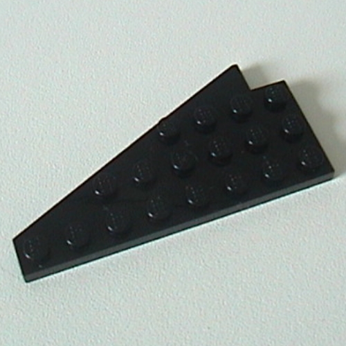 Lego Wedge Plate 8 x 4 Wing Right without Stud Notch / Black