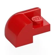 Brick Round, Curved 2 x 2 x 1, Corner / Red