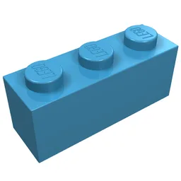 Brick 1 x 3 / Maersk Blue