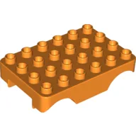 Duplo Car Base / Plate 4 x 6 / Orange