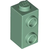 Brick Special 1 x 1 x 1 2/3 with Studs on 1 Side / Sand Green