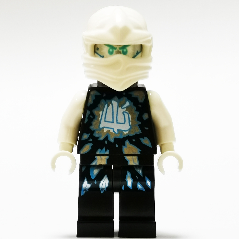 Lego Zane in Airjitzu Outfit with Neck Bracket and Tile with Clip (Possession)