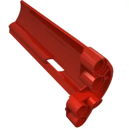 Technic Panel Fairing #21 Large Long, Small Hole, Side B / Red