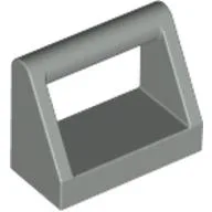 Tile Special 1 x 2 with Handle / Light Gray