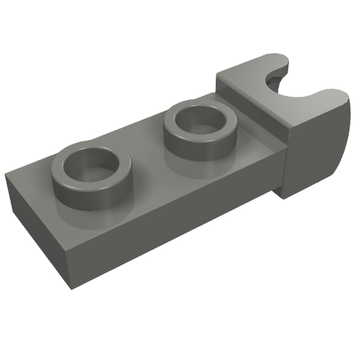 Lego Plate Special 1 x 2 5.9mm Towball Socket / Dark Bluish Gray