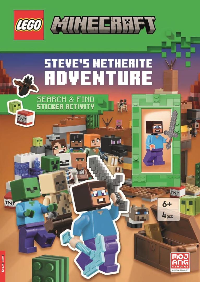 Lego Minecraft: Steve's Netherite Adventure: Search & Find Sticker Activity
