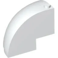 Brick Round Corner 5 x 5 x 3 1/3 Quarter Dome Top [Plain] / White