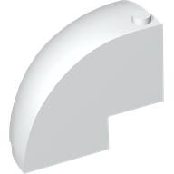 Lego Brick Round Corner 5 x 5 x 3 1/3 Quarter Dome Top [Plain] / White