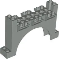 Brick Arch 2 x 12 x 6 with Grooves / Light Gray