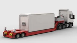 Lowboy container trailer