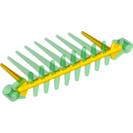 Lego Large Figure Barraki Spine Flexible with Marbled Yellow Pattern / Trans-Green