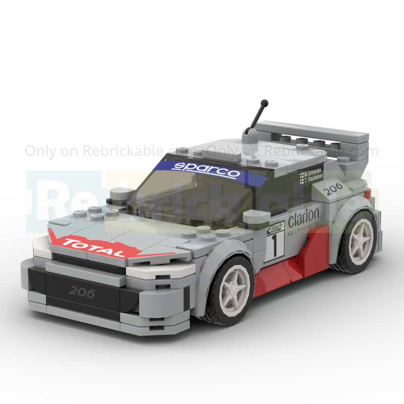 Lego Peugeot 206 WRC 2001 Marcus Gronholm, Timo Rautiainen