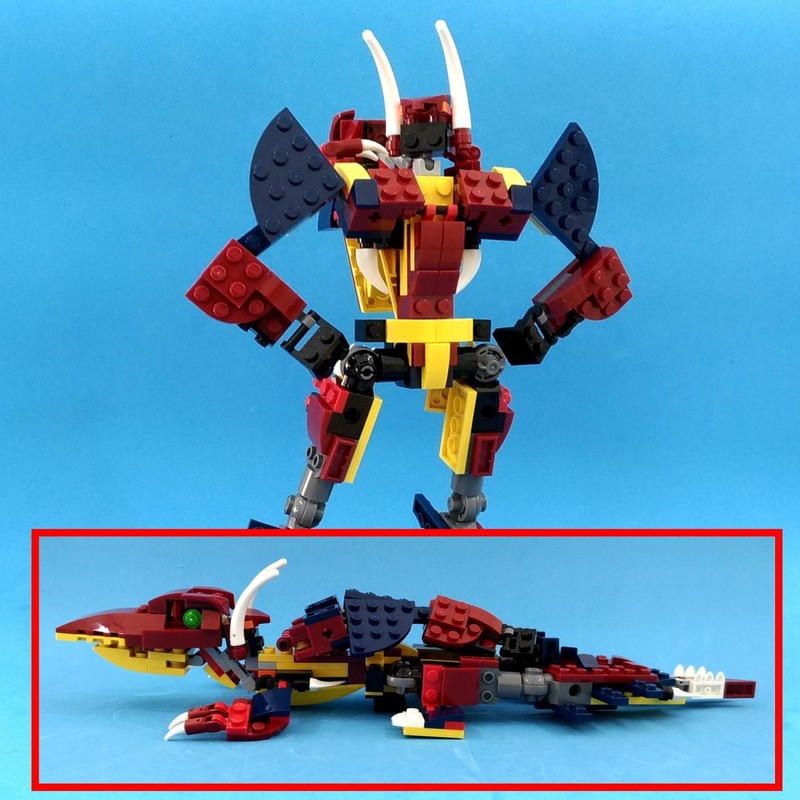 Lego Transformer Crocodile from Creator set 31102: Fire Dragon