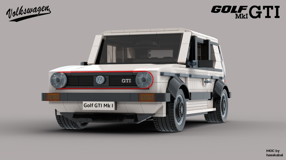 Lego Volkswagen Golf MK1 GTI (White Edition)