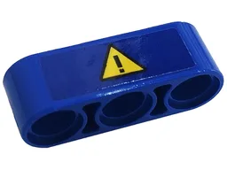 Technic, Liftarm Thick 1 x 3 with Exclamation Mark in Yellow Danger Sign Pattern (Sticker) - Set 42128