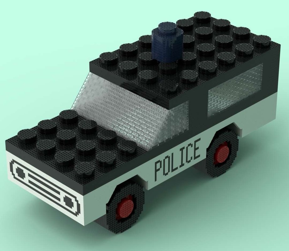 Lego Supersized Scale Classic Town Police Car/Van (No.644)