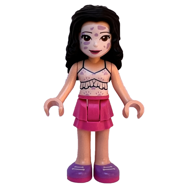 Lego Emma - White Top, Dark Pink Skirt