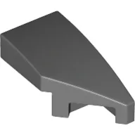 Brick Wedged, Curved 2 x 1 with Stud Notch Right / Dark Bluish Gray