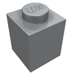 Brick 1 x 1 / Pearl Light Gray